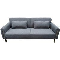 Loft 3 Seater Grey Sofa Bed with Click Clack Mechanism - Modern & Sleek Design