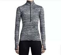 Women's Nike Pro Half Zip Training Top Sz L Black White New ~ 684992 065