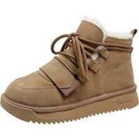 Womens Fleece Lined Thick Soled Boots In 2 Colours And 5 Sizes - Black