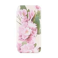 Ted Baker Flower Placement Mirror Folio Case Compatible with iPhone 15 Pro Max - Cream Green Gold