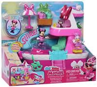 Just Play 88952 Disney Junior Minnie Mouse Bowdazzling Yacht, Lights and Sounds, 14-Piece Playset with Figures, Pink, Boat, Multicolor
