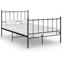 Bed Frame Black Metal 120x200 cm