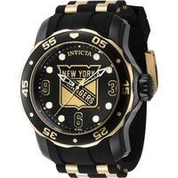 Invicta NHL - New York Rangers 42324 Men/'s Watch - Waterproof - Analogue - Quartz Movement - Stainless Steel with Black dial - 48mm