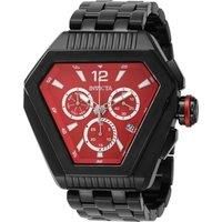 Invicta Speedway TRIANGLE Chronograph Swiss Date Quartz Red Dial Men Steel Watch