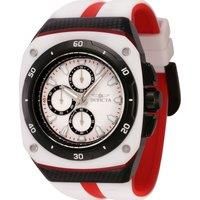 NEW Invicta Men's 46mm SPEEDWAY SUPERCHARGER Chrono White DIAL Red Tone SS Watch
