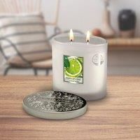 Heart and Home Soy Blend Ellipse 2-wick Candle LIME SPLASH lime, floral, vanilla