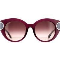 Cat Eye Violet Brown Wine Gradient Sunglasses