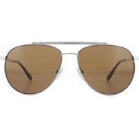 Lacoste  L177S-033 Unisex Sunglasses Brown Polycarbonate Lens Gunmetal Frame