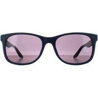 Dragon Men's Rectangle Matte Navy Lumalens Smoke Eden in Blue
