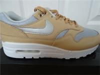 WOMENS NIKE AIR MAX 1 SE PREMIUM VACHETTA TAN SILVER TRAINER AO0795-200