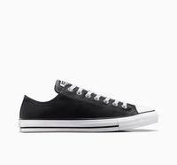 Converse Unisex's Chuck Taylor All Star Leather Sneaker, Black, 9.5 UK