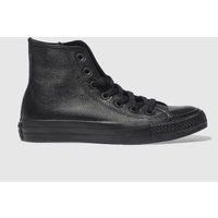 Converse All Star Hi Leather, Unisex Adults’ Outdoor Sports Shoes, Black (Black Mono), 3 UK (35 EU)