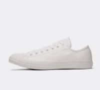 CONVERSE CT ALL STAR OX LEATHER MONO -WHITE or BLACK -UNISEX TRAINERS -BRAND NEW