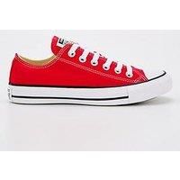 Converse All Star Ox Mens Low Top Canvas Trainers In Red Size Uk 7 - 12