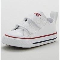 Converse White & Red All Star 2v Lo Toddler Trainers