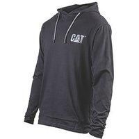 Caterpillar 1510425 Mens Cotton Hooded Long Sleeve T-Shirt Black 3XL