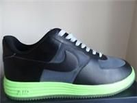 nike lunar force 1 fuse LTHR mens trainers 599839 shoes sneakers (uk 7.5 us 8.5 eu 42, dark grey black flash lime 002)