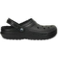 Crocs Classic Unisex Lined Clog, Soft, Fuzzy Liner for Extra Warmth with Slip On Style, in Black, Size M6W7 UK