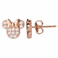 Peers Hardy Minnie Mouse Stone Set Rose Gold Plated Earrings EF00661PZWL One Size