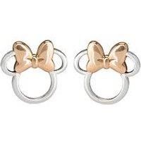 Minnie Mouse Silver and Rose Gold Earrings E901880TL