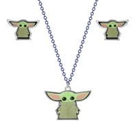 Star Wars The Mandalorian Earring and Necklace Set