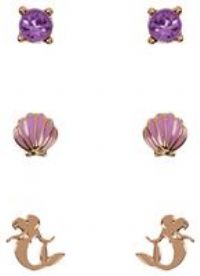Disney Princess The Little Mermaid Purple & Gold Trio Earring Set SH00702YRVL
