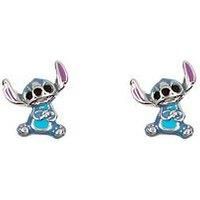 Disney Lilo & Stitch Sterling Silver Blue Enamel Stitch Stud Earrings E906250Rrhl.Ph