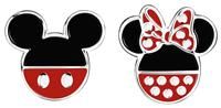 Disney Sterling Silver Mickey and Minnie Mouse Stud Earrings