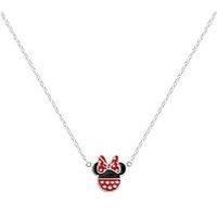 Disney Girls Minnie Mouse Sterling Silver Bow Pendant Necklace N903272SL-18.PH