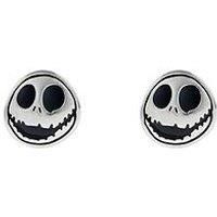 Nightmare Before Christmas Jack Skellington Round Circle Stud Earrings