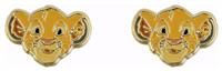 Disney The Lion King Simba Gold Plated Stud Earrings
