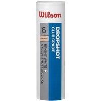 Wilson Dropshop Tube Shuttlecocks , White, One Size, 6 Pack