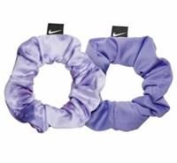 Nike Gathered Hair Ties Hairbands Scrunchies 2 Pack Ladies Pink Multi tie dye