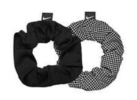 Nike Gathered Hair Ties Hairbands Scrunchies 2 Pack Womens Reflective Black New