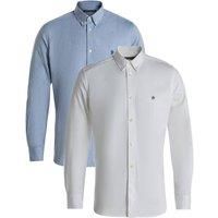 2 Pack Cotton Long Sleeve Oxford Shirt