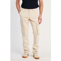 Cotton Relaxed Fit Turn-Up Cargo Trousers