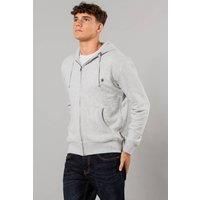 French Connection Men's Cotton Blend Zip Hoody in Light Grey | Size: 2XL