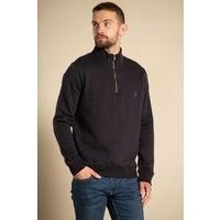 Cotton Blend Half-Zip Jumper
