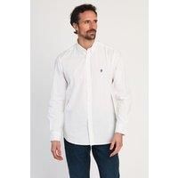 French Connection Men's Cotton Long Sleeve Oxford Shirt in White | Size: Medium