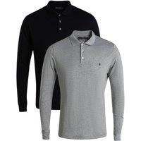 2 Pack Cotton Long Sleeve Polo Shirts