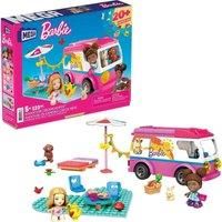 Mega Construx Barbie Adventure DreamCamper Building Set with 123 Bricks and Special Pieces, Accessories and 2 Micro-Dolls, Toy Gift Set for Ages 5 and up