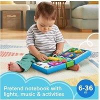 £Fisher-Price Laugh & Learn 123 Schoolbook, electronic activity toy with lights, music, and Smart Stages learning content for infants and toddlers