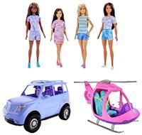 Barbie Travel Adventures Car, Speedboat & 2 Dolls Set