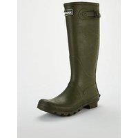 Barbour Mens Bede Winter Waterproof Wellington Snow Rain Mid Calf Boots - Olive - 7