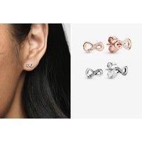 Sparkle Infinity Earrings - Silver Or Rose Gold