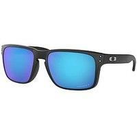 Oakley Holbrook Sunglasses OO9102-F055 Matte Black/Prizm Sapphire Polarized NEW