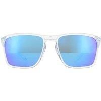 Oakley Rectangular Clear Frame Blue Lens Sunglasses