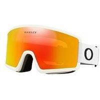 Oakley Target Line L Ski Goggles (Fire Iridium)  - White;Orange