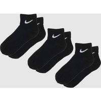 Nike Training 3 pack ankle socks in black