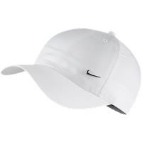 Nike Kid's Unisex Y NK H86 Metal Swoosh Cap, White/Metallic Silver, One size